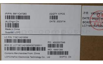 Lenovo 5M11C47283 MECH_ASM KB C UKR(PMX)PT USBK