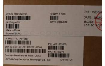 Lenovo 5M11C47298 C-Abdeckung mit Tastatur, Dänisch, schwarz, Fingerabdruck