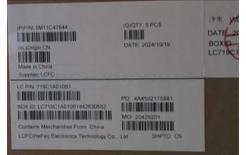 Lenovo 5M11C47644 MECH_ASM KB C POR BKLT(SRX)PT FPR UKBK