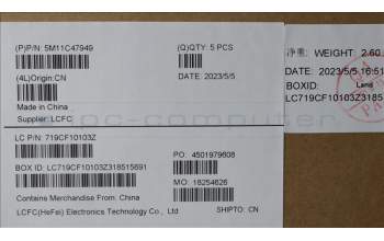 Lenovo 5M11C47949 MECH_ASM KBD W/C JPN BKLT(CHY) JP BK