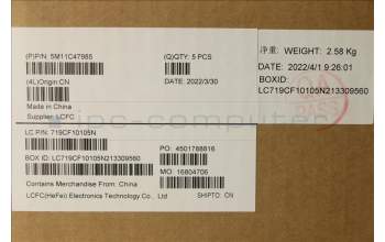 Lenovo 5M11C47985 MECH_ASM KBD W/C SWE/FIN BKLT(CHY) UK BK