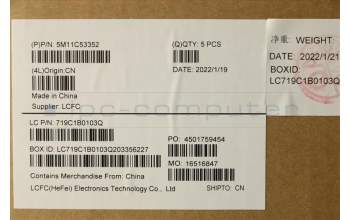 Lenovo 5M11C53352 MECH_ASM GRP KBD BZL,ILD,WW,DB,SUN