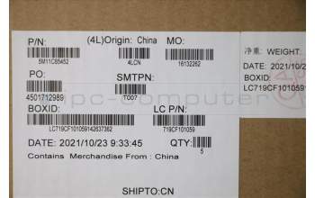 Lenovo 5M11C85452 MECH_ASM KBD W/C ITA BKLT(SUN) UKWWBK