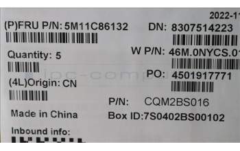 Lenovo 5M11C86132 MECH_ASM FRASMKB USE CcCpWFCBKNWWNWL Tr