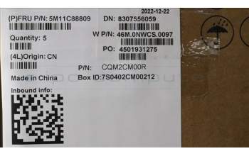 Lenovo 5M11C88809 MECH_ASM BKLTKB POR w/PT C BK(W/FKB)