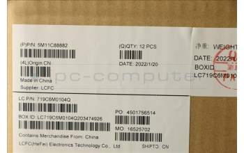 Lenovo 5M11C88882 MECH_ASM KBD POR BKLT (CHI) BLK