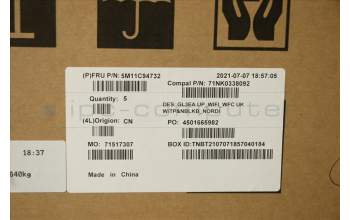 Lenovo 5M11C94732 MECH_ASM FRU CcWIFI_WFCw/TP&NBLKB_NOR