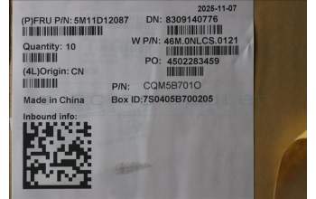 Lenovo 5M11D12087 MECH_ASM NoWW C-Cvr+SWS KB ASM,CHY