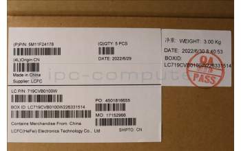 Lenovo 5M11F24178 MECH_ASM FRU KB w/Cc UKE(Chi)FPR UK BK