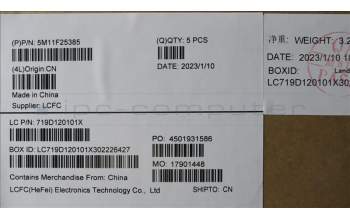 Lenovo 5M11F25385 MECH_ASM KBD CCV UKE (PMX) UK SR