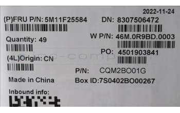 Lenovo 5M11F25584 MECH_ASM TM-P3494-002mylar PTP Synaptics