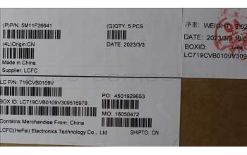 Lenovo 5M11F26641 MECH_ASM KBw/Ccvr GER BKLT-TSG FP UK BK