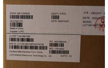 Lenovo 5M11G25535 MECH_ASM KBw/Ccvr ARA-CHY FP US BK