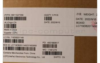 Lenovo 5M11G27359 MECH_ASM KB CCov SWE/FIN BKLT Chicon BK