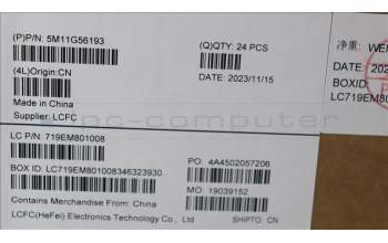 Lenovo 5M11G56193 MECH_ASM CS22 3+2bCPLC,GLM,DB4,SRX