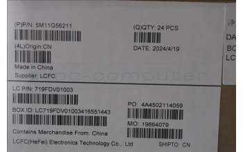 Lenovo 5M11G56211 TOUCHPAD CS23 3+2bCP,GL,GR,NONFC,CHY