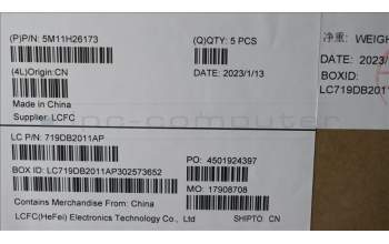 Lenovo 5M11H26173 MECH_ASM KBD C-Cov ITA BKLT Chicon GY