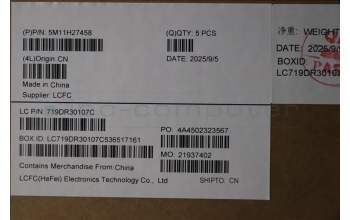 Lenovo 5M11H27458 MECH_ASM KBD Cc NOR BKLT(LTN)UK BK