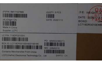 Lenovo 5M11H27680 MECH_ASM KBD Cc GER BKLT(SUN) UK WWBK