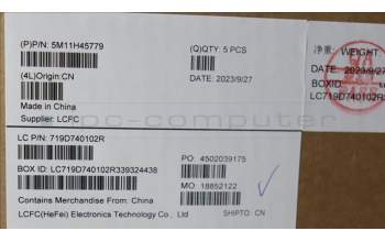 Lenovo 5M11H45779 MECH_ASM KBD BZL,WW,GY,CHY,POR