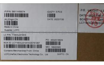 Lenovo 5M11H59074 MECH_ASM KBD CCvr NOR BKL(TRI)FPR UK BK