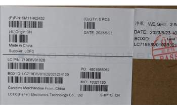 Lenovo 5M11H62432 MECH_ASM BL KB GY FPR WW HUN SRX