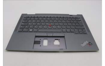 Lenovo 5M11H62455 C-Cover with keyboard, Spanish LA, Grey, Backlight, WWAN, Fingerprint, UK