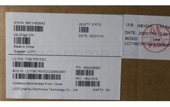 Lenovo 5M11H62643 C-Abdeckung mit Tastatur, Ungarisch, Schwarz, Hintergrundbeleuchtung, Fingerabdruck