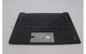 Lenovo 5M11H62706 C-Cover with keyboard, Switzerland, Black, Backlight, Fingerprint, UK