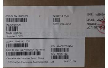 Lenovo 5M11H62830 MECH_ASM BL KB BK FPR WW POR CHY