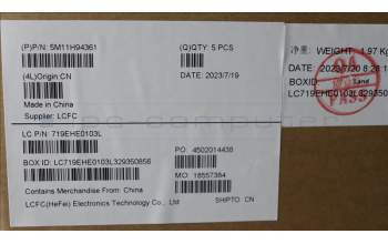 Lenovo 5M11H94361 MECH_ASM BL KB BK MG BEL LTN