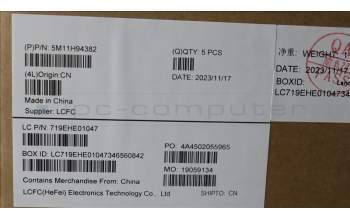 Lenovo 5M11H94382 MECH_ASM BL KB BK MG EST LTN