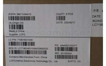 Lenovo 5M11H94415 MECH_ASM BL KB BK MG JPN LTN