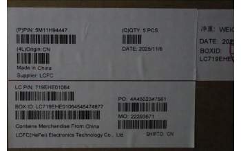 Lenovo 5M11H94447 MECH_ASM BL KB BK MG SWS CHY