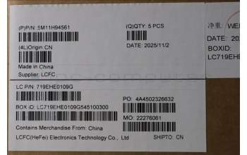 Lenovo 5M11H94561 MECH_ASM BL KB BK MG WW SWS CHY