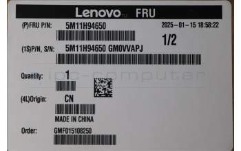 Lenovo 5M11H94650 MECH_ASM BL KB GY AL TUR CHY