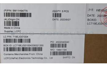 Lenovo 5M11H94775 MECH_ASM FRU KBD CCV HUN (LTN) UK BK