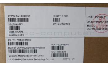 Lenovo 5M11H94793 MECH_ASM FRU KBD CCV CZE/SLK (LTN) UK BK
