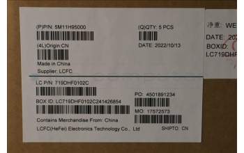 Lenovo 5M11H95000 MECH_ASM GP KBDBZL,DEN,WL,BK/BZ,CHY