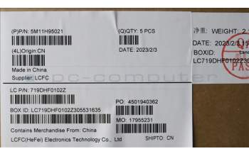 Lenovo 5M11H95021 MECH_ASM GP KBDBZL,SPA,WL,BK/BZ,CHY