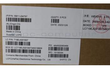 Lenovo 5M11J04797 MECH_ASM FRU KBD CCV SLV BL (CHY) UK BK