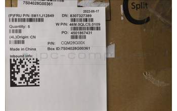 Lenovo 5M11J12849 MECH_ASM GRP_KBD_BZL_HUN_WW_BK_PMX