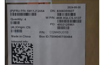 Lenovo 5M11J12864 MECH_ASM GRP_KBD_BZL_SWS_WW_BK_PMX