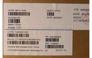 Lenovo 5M11J13393 MECH_ASM KBD BZL,WW,FPR,BK,CHY,ARA