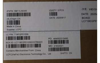 Lenovo 5M11L59345 MECH_ASM BL KB BK HUN CHY