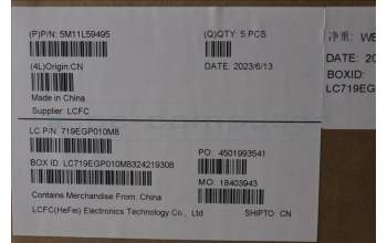 Lenovo 5M11L59495 MECH_ASM BL KB BK WW HUN SRX