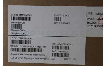 Lenovo 5M11L59545 MECH_ASM BL KB BK WW SWE/FIN CHY