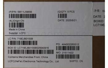 Lenovo 5M11L59656 MECH_ASM FRU KB CCV ENG US (LTN) BK