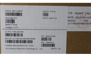 Lenovo 5M11L59677 MECH_ASM FRU KB CCV SPA UK (SRX) BK