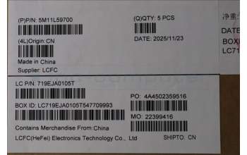 Lenovo 5M11L59700 MECH_ASM FRU KB CCV ITA UK (LTN) BK